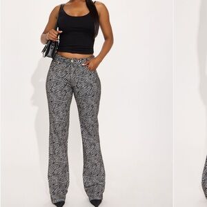 Fashion Nova Zebra Print Pants 5 NWT